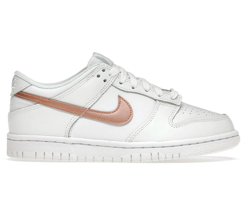 dunk low white pink red